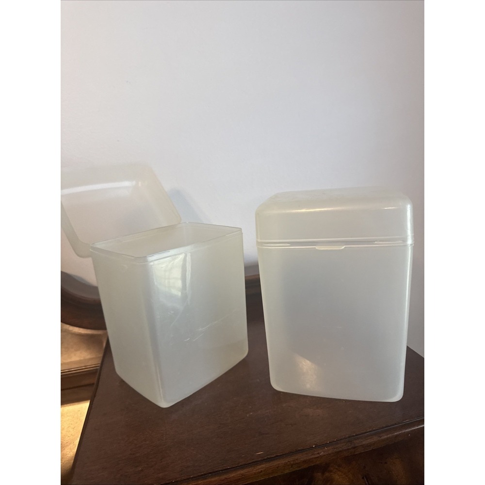 2 Pc. - 9"x5.5"x4.5" Trendtex Flour & Sugar Storage Container Plastic